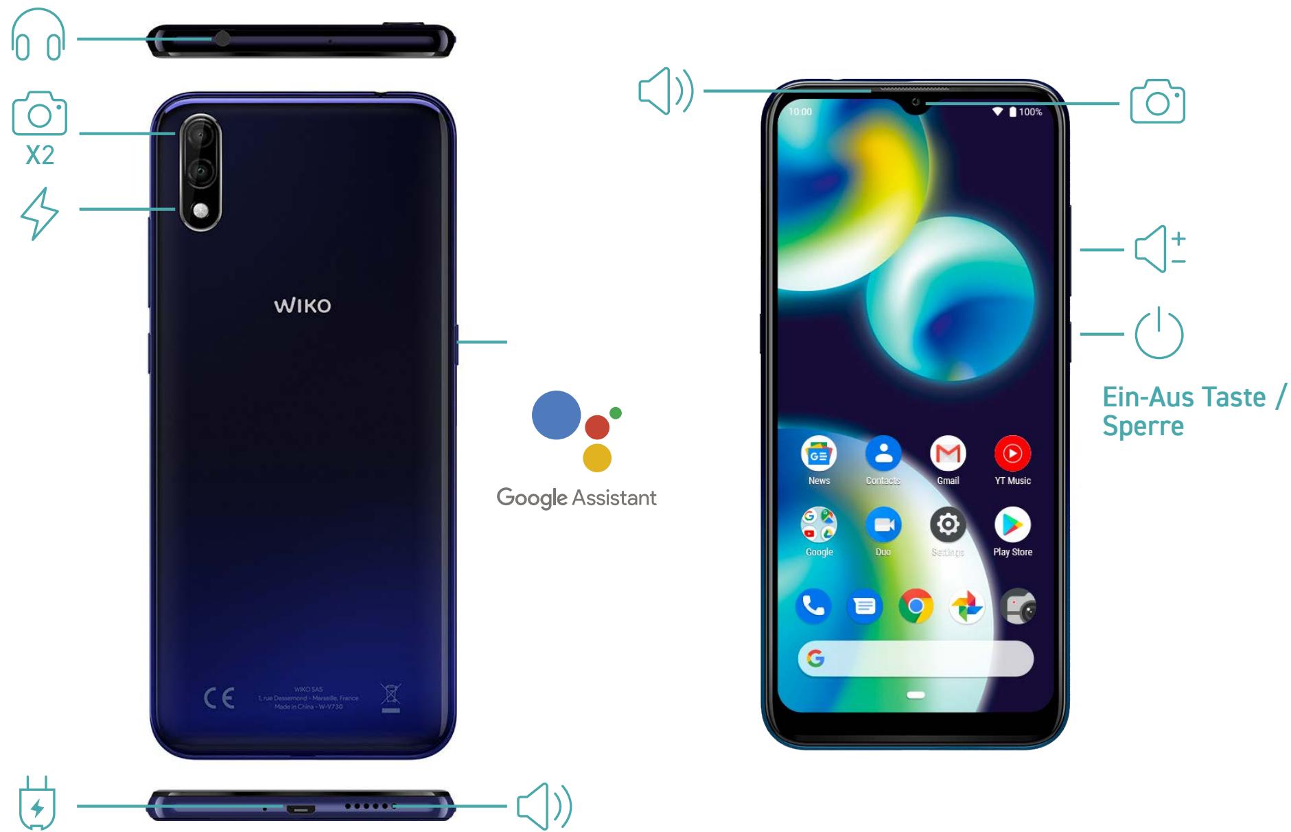 WIKO VIEW4 LITE - Beschreibung Ihres Gerätes - 1