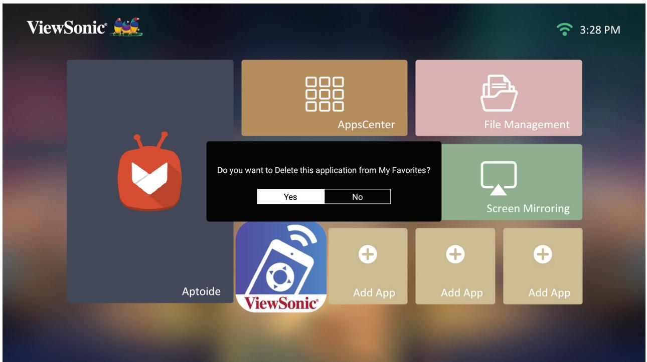 VIEWSONIC M2 - Supprimer des applications depuis l'écran d'accueil - 1