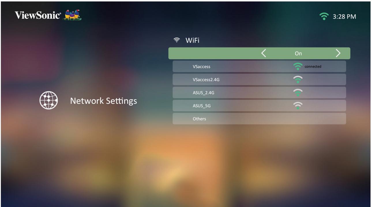 VIEWSONIC M2 - Network Settings (Paramètres de réseau) - 1