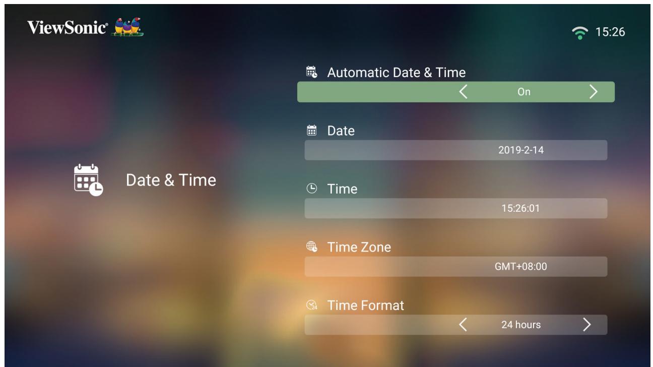 VIEWSONIC M2 - Date & Time (Date et heure) - 2