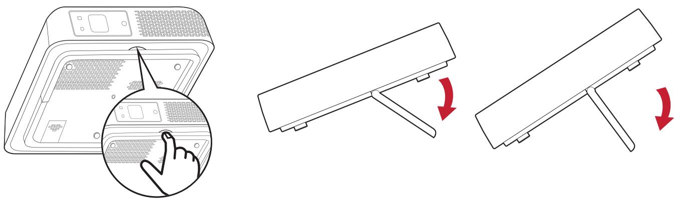 VIEWSONIC M2 - Réglage de la hauteur du projecteur et de l'angle de projection - 1