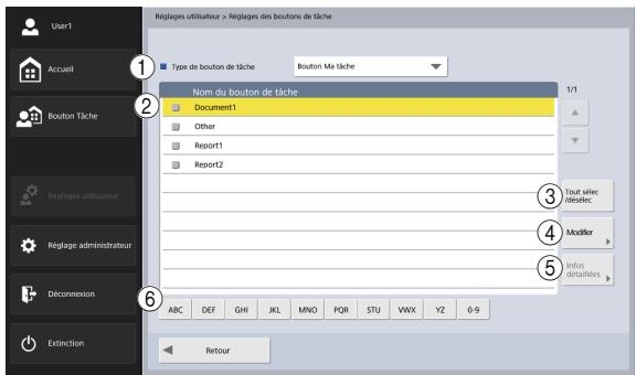 CANON IMAGEFORMULA SCANFRONT 400 - Régliages des boutons de tâche - 1