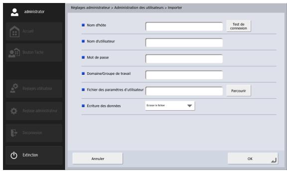 CANON IMAGEFORMULA SCANFRONT 400 - □ Importation d'utilisateurs - 2