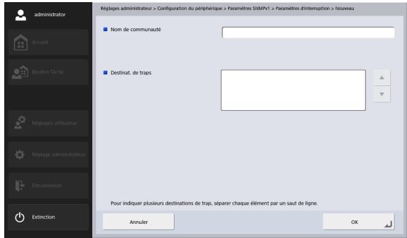 CANON IMAGEFORMULA SCANFRONT 400 - Paramètres d'interruption SNMP - 2