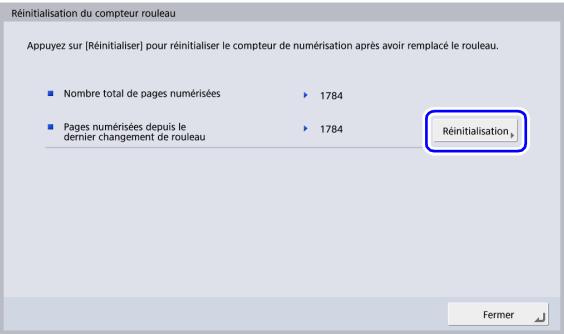 CANON IMAGEFORMULA SCANFRONT 400 - Appuyez sur le bouton [Réinitialisation] pour réinitialiser le compteur. - 1