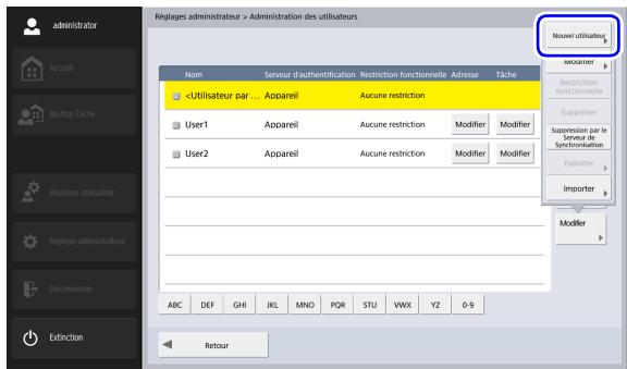 CANON IMAGEFORMULA SCANFRONT 400 - Appuyez sur [Modifier] - [Nouvel utiliser]. - 1