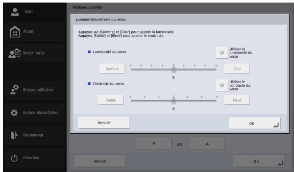 CANON IMAGEFORMULA SCANFRONT 400 - Luminosite/contraste du verso - 1