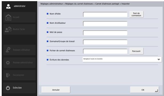 CANON IMAGEFORMULA SCANFRONT 400 - □ Importer le carnet d'adresses - 2