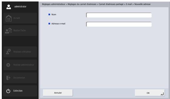 CANON IMAGEFORMULA SCANFRONT 400 - Enregistrement d'une nouvelle adresse - 2