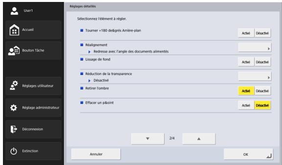 CANON IMAGEFORMULA SCANFRONT 400 - Réglages détaillés - 2