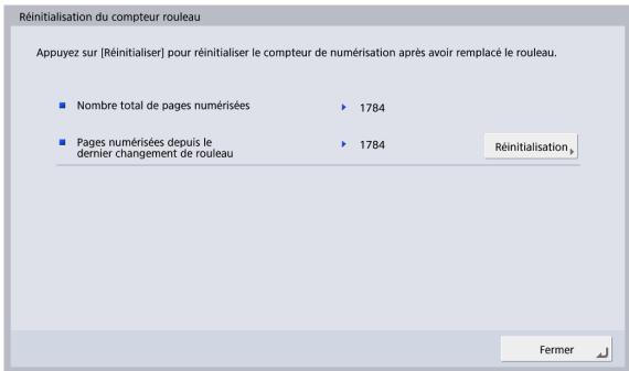 CANON IMAGEFORMULA SCANFRONT 400 - Écran [Réinitialisation du compteur rouleau] - 1