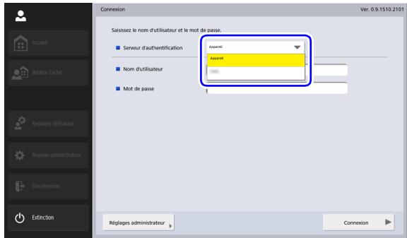 CANON IMAGEFORMULA SCANFRONT 400 - Lors de l'utilisation de l'autentication serveur - 1