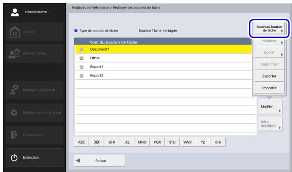 CANON IMAGEFORMULA SCANFRONT 400 - Enregistrement de nouveaux boutons de tâche - 1
