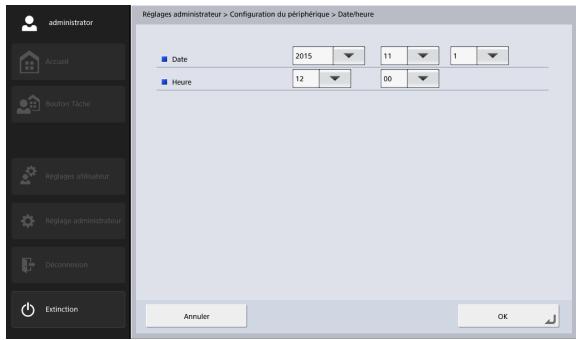 CANON IMAGEFORMULA SCANFRONT 400 - Paramètres de date/heure - 1