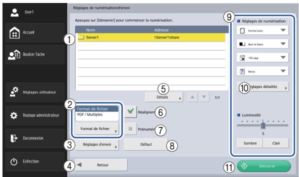 CANON IMAGEFORMULA SCANFRONT 400 - Réglages de numérisation/d'envoi - 1