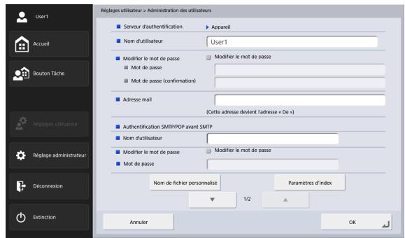CANON IMAGEFORMULA SCANFRONT 400 - Administration des utilisateurs - 1