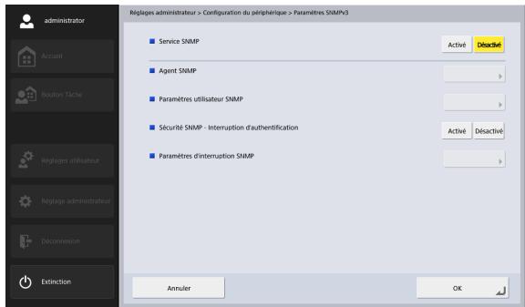 CANON IMAGEFORMULA SCANFRONT 400 - Paramètres SNMPv3 - 1