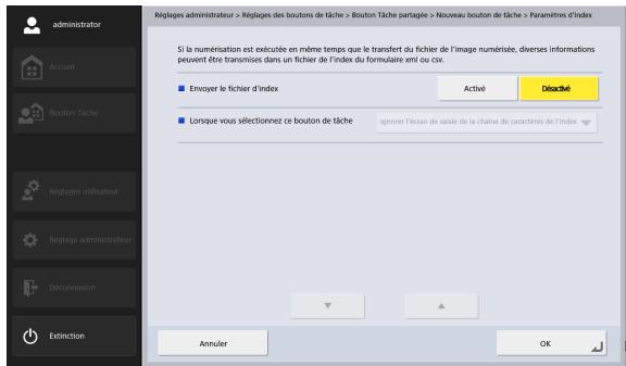 CANON IMAGEFORMULA SCANFRONT 400 - Paramètres d'index - 1