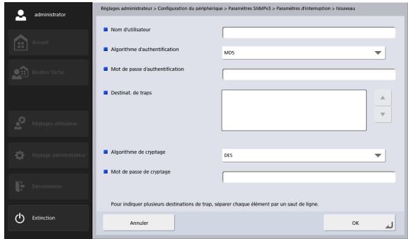 CANON IMAGEFORMULA SCANFRONT 400 - Paramètres d'interruption SNMP - 2