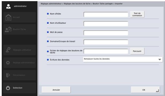 CANON IMAGEFORMULA SCANFRONT 400 - □ Importation des boutons de tâche - 2