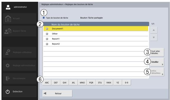 CANON IMAGEFORMULA SCANFRONT 400 - Régliages des boutons de tâche - 1