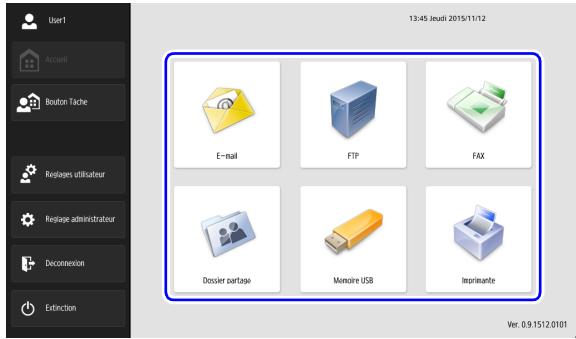 CANON IMAGEFORMULA SCANFRONT 400 - Sélectionnez une destination. - 1