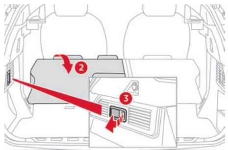 CITROEN C5X - Rabattement depuis le coffre (selon version) - 1