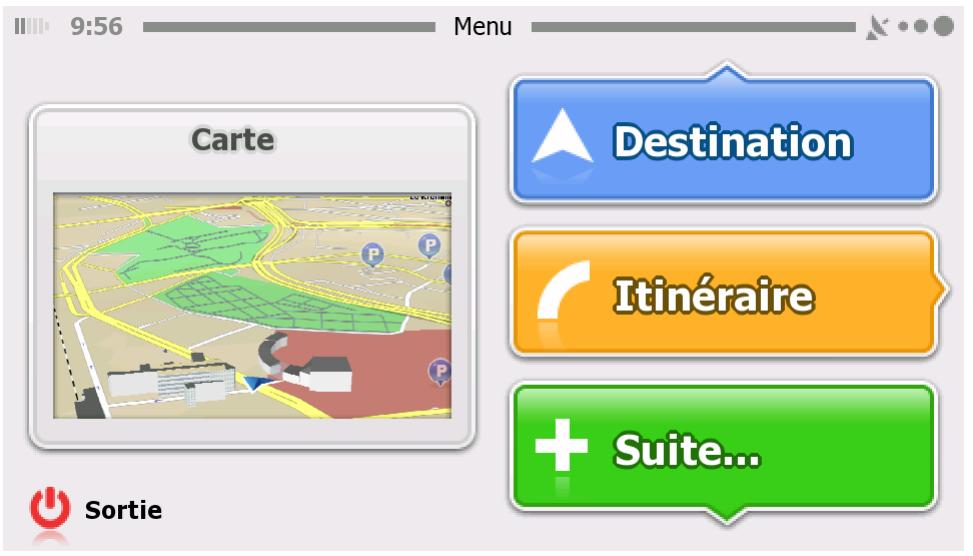 TAKARA SL99BP - Écran de démarrage : le menu de Navigation - 1