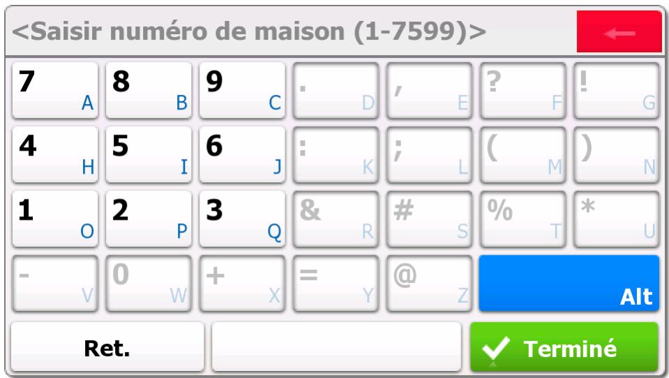TAKARA SL99BP - Saisie d'une adresse avec un code postal - 10