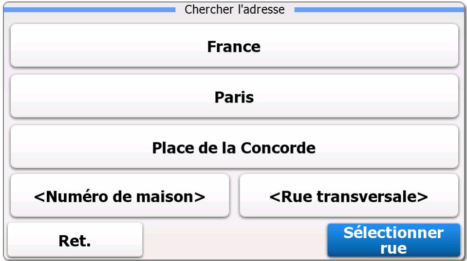 TAKARA SL99BP - Saisie du point central de la rue en tant que destination - 10