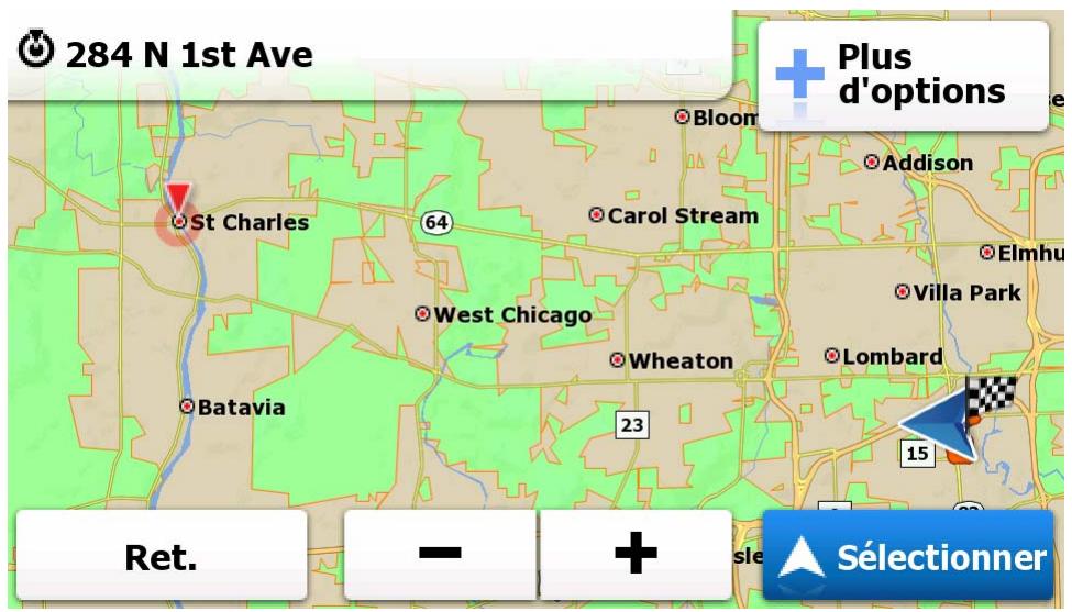 TAKARA SL99BP - Sélection d'un emplacement sur la carte comme destination - 2