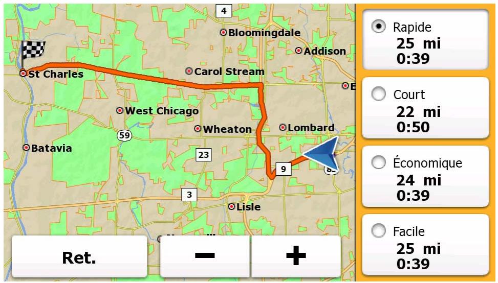 TAKARA SL99BP - Vérification des options de l'itinétaire - 7