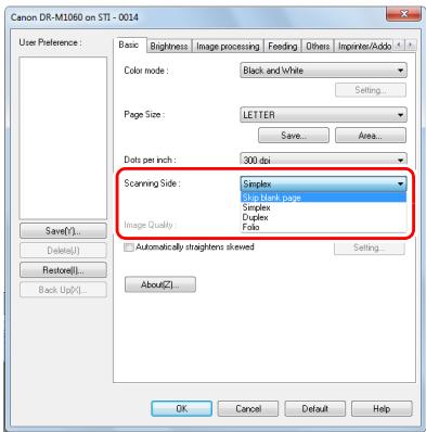 CANON IMAGEFORMULA DR-M1060 - When you want to delete the images of the blank pages in two-sided documents - 1