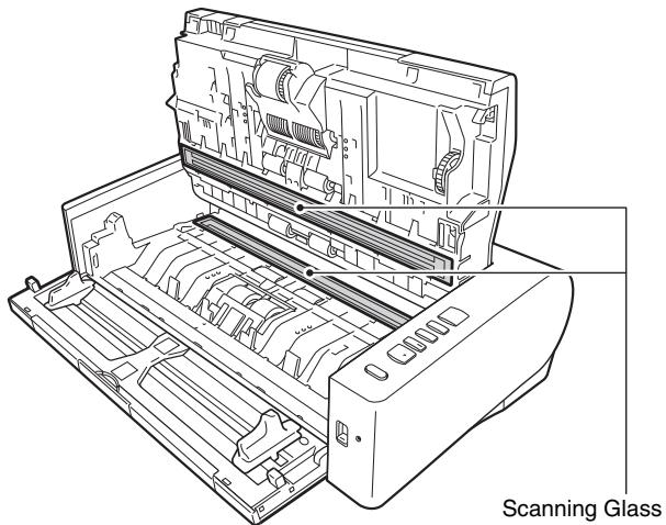 CANON IMAGEFORMULA DR-M1060 - Wipe any dirt off the scanning glass. - 1