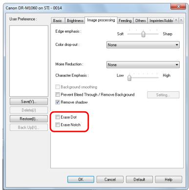 CANON IMAGEFORMULA DR-M1060 - When you want to remove dots and notches that appear in documents - 1