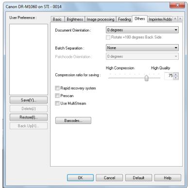 CANON IMAGEFORMULA DR-M1060 - [Others] tab - 1