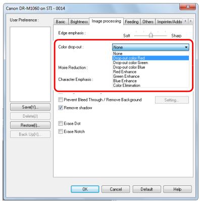 CANON IMAGEFORMULA DR-M1060 - When you do not want to scan colored lines and text - 1
