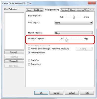 CANON IMAGEFORMULA DR-M1060 - When you want to make lines and text in scanned images thicker or thinner - 1