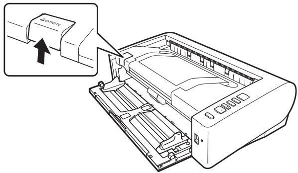 CANON IMAGEFORMULA DR-M1060 - Raise the OPEN lever, and open the upper unit. - 1