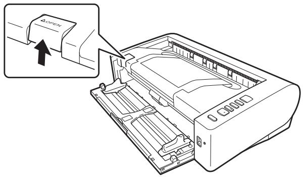 CANON IMAGEFORMULA DR-M1060 - Raise the OPEN lever, and open the upper unit. - 1