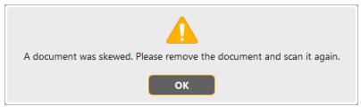 CANON IMAGEFORMULA DR-M1060 - When a skewed document is detected - 2