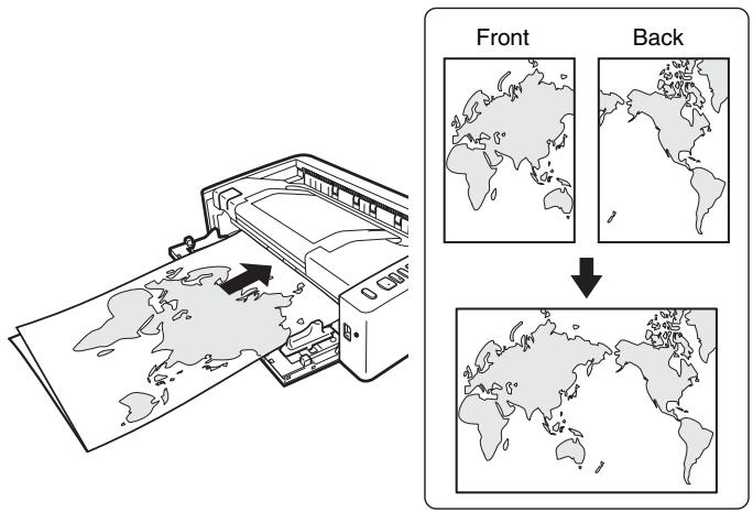 CANON IMAGEFORMULA DR-M1060 - Place the document with the folded edge facing right. - 1