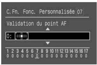 CANON EOS 10D - Sélectionnez la fonction de personnalisation C.Fn-07 [Validation du point AF]. - 1