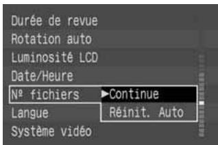 CANON EOS 10D - Dans le menu, sélectionnéz [N° fichiers]. - 1