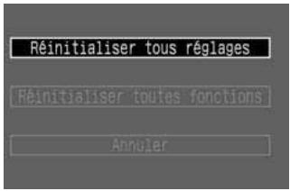 CANON EOS 10D - Dans le menu, selectionnez [Réinitialiser configuration]. - 1