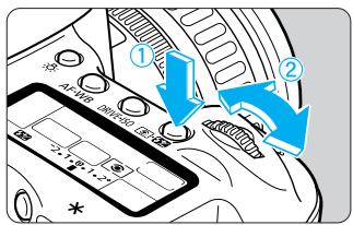 CANON EOS 10D - Utilisation de la molette < - 1