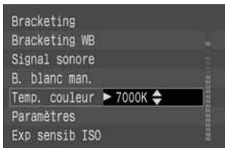 CANON EOS 10D - Dans le menu, selectionnez [Temp. couleur]. - 1