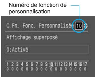 CANON EOS 10D - Dans le menu, Sélectionnez [Fonctions de personnelisées (C.Fn)]. - 1