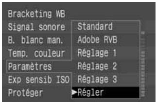 CANON EOS 10D - Dans le menu, selectionnez [Paramètres]. - 1