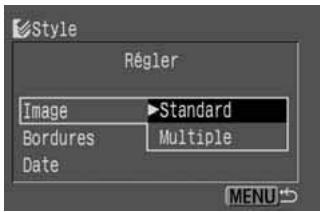 CANON EOS 10D - Sur l'écran d'impression directe, Sélectionnez [Style]. - 1